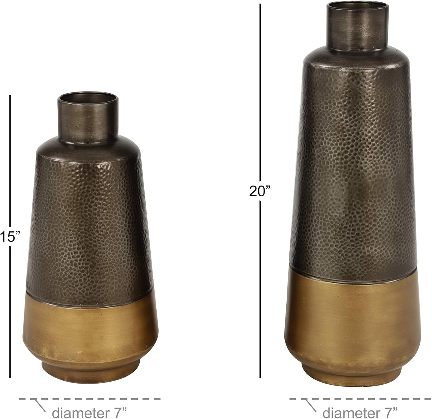 The Novogratz Deco 79 – Florero grande, gris oscuro