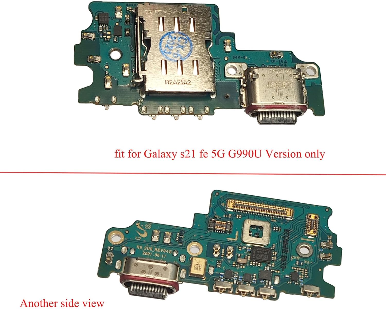 Galaxy s21 fe (0.18 oz) Reemplazo de carga de puerto USB para Samsung Galaxy s21 fe (5G) SM-G990U1DS G990a G990w 6.4 pulgadas (no apto para versión