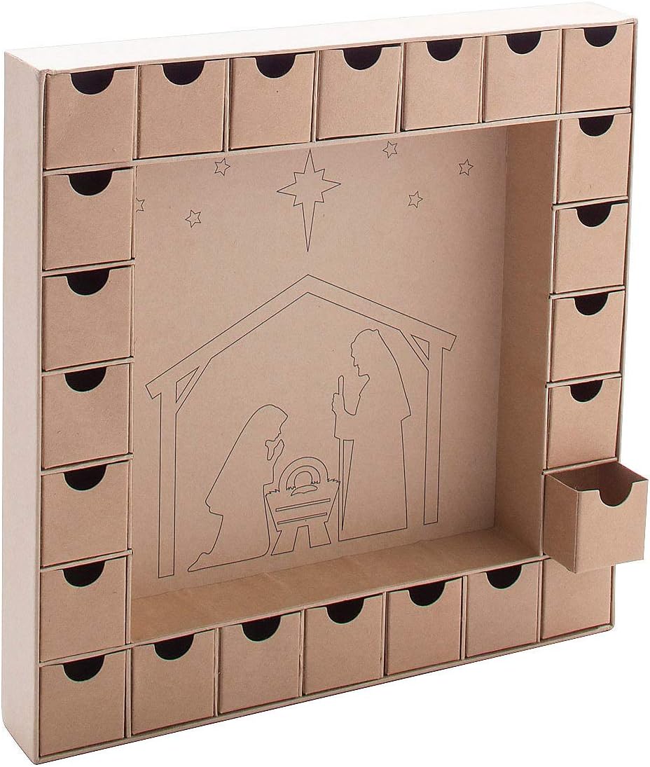 DIY NATIVIDAD ADVENT COUNTDOWN – Kits de manualidades – 1 pieza