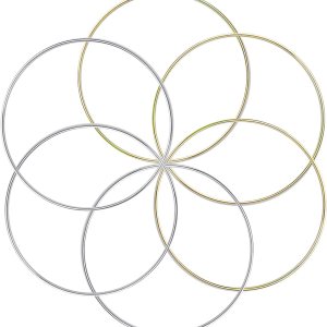 BronaGrand 6 anillos de metal para atrapasueños y manualidades, 6 pulgadas, oro y plata BronaGrand 6 anillos de metal para atrapasueños y manualidades, 6 pulgadas, oro y plata