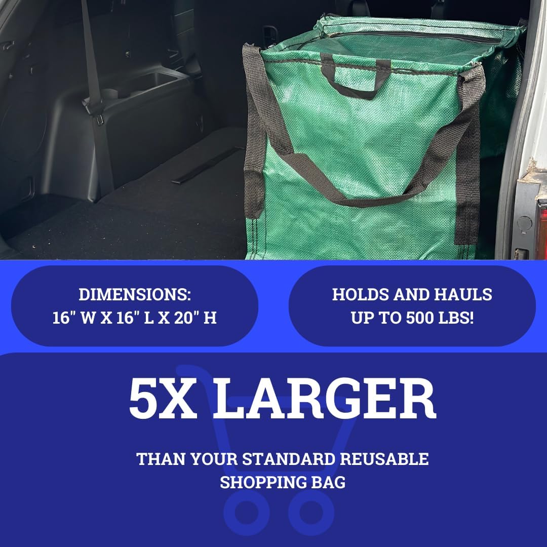 DURASACK Bolsa de almacenamiento resistente con cremallera superior de 22 galones, bolsa de mudanza de polipropileno tejido resistente, diseño