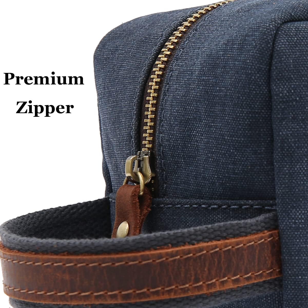 RC ROCKCOW Neceser personalizado bordado lona Dopp kit regalo personalizado monograma bolsa de afeitar con cremallera para hombres y mujeres,