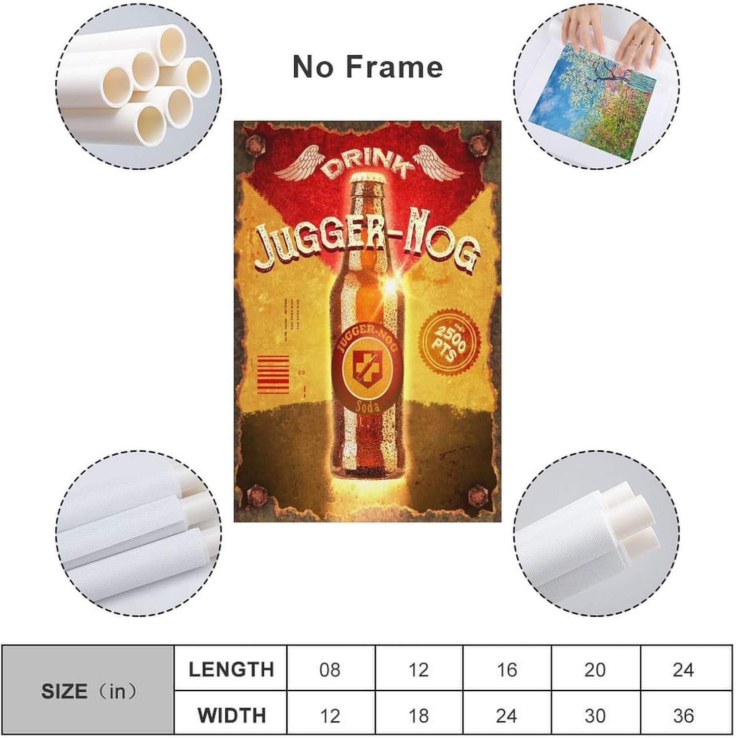 Juggernog – Lienzo decorativo para pared, para sala de estar, hogar, dormitorio, decoración, pintura, 16 x 24 pulgadas