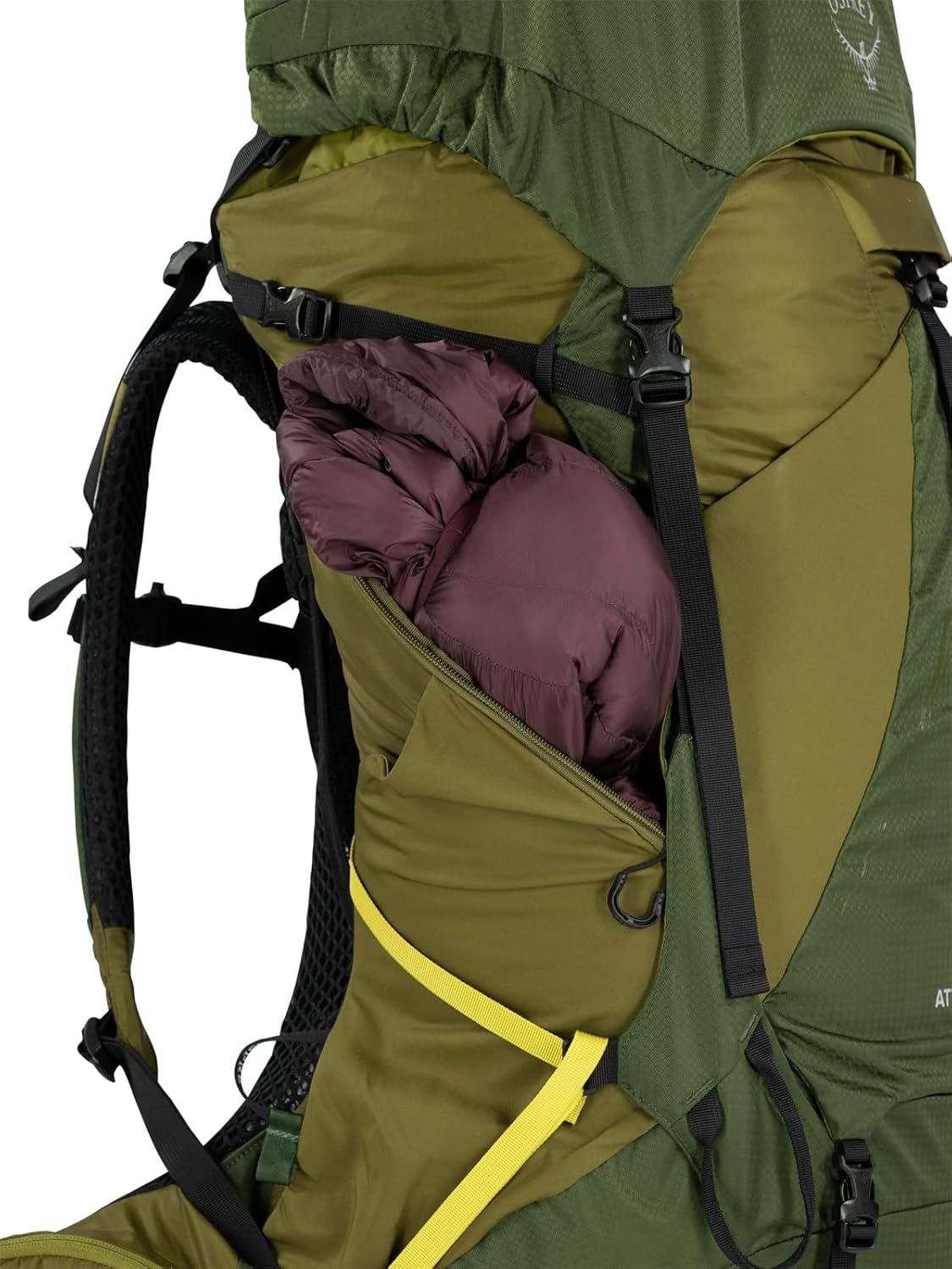 Osprey Atmos AG LT 50L Mochila de mochilero para hombre, Scenic ValleyVerde Peppercorn, LXL