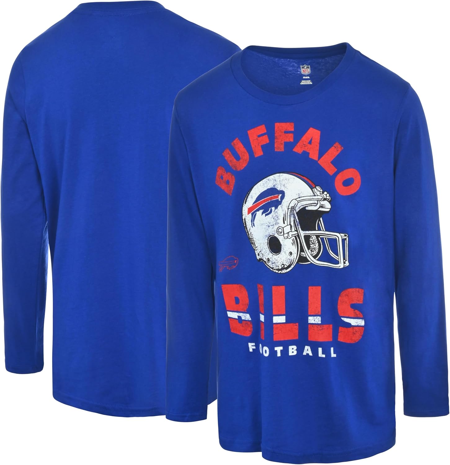 NFL Kids Youth 8-20 – Camiseta de manga larga con logotipo del equipo desgastado, con licencia oficial