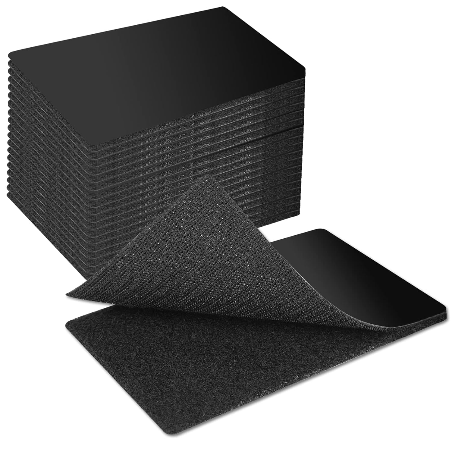 Art3d 20 juegos de cinta adhesiva de gancho y bucle, tira adhesiva de doble cara de 4 x 6 pulgadas, resistente