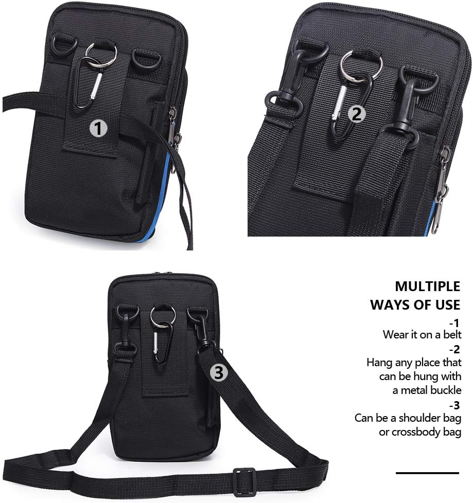 Bolsa de teléfono multifunción resistente al agua de tela Oxford con un hombro, bolsa cruzada diagonal, funda para teléfono inteligente, bolsa para