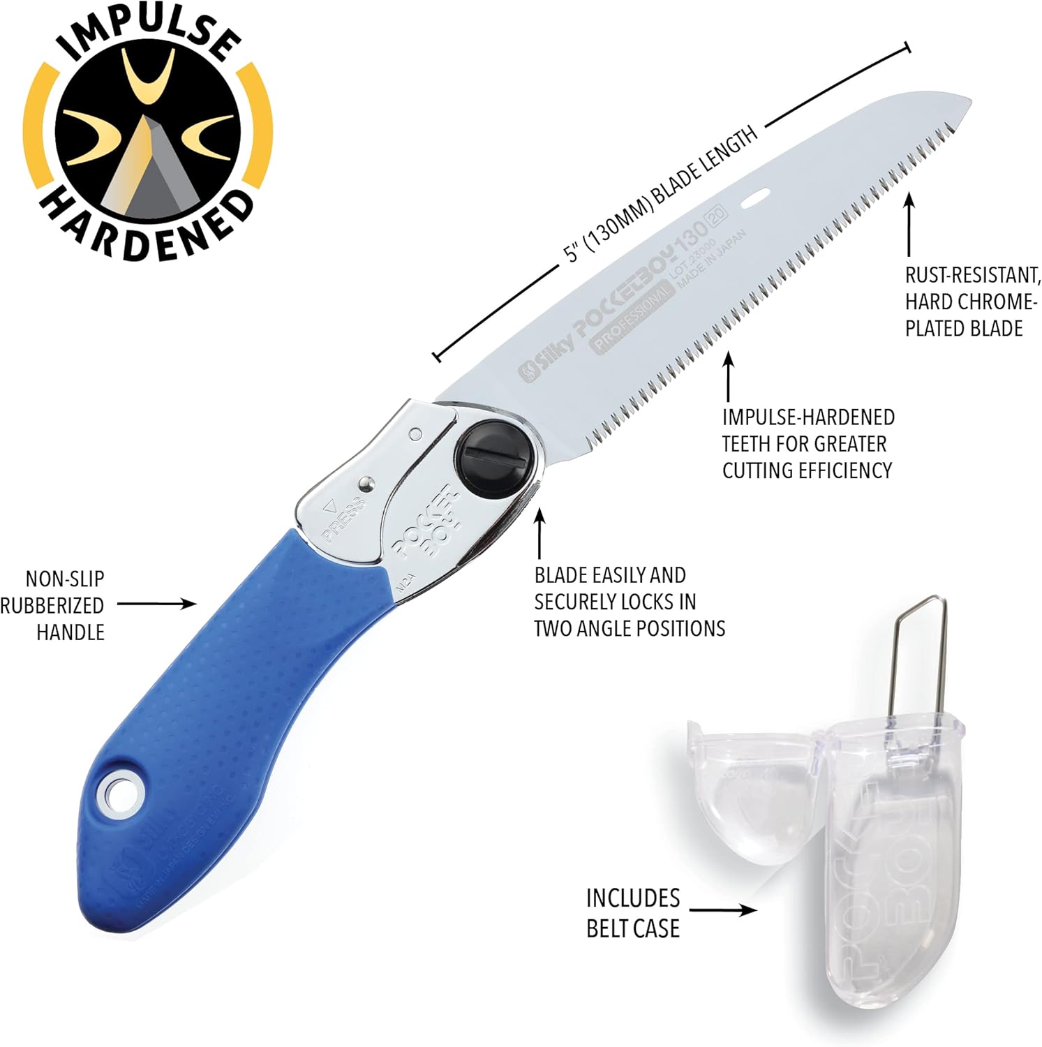 Silky Serie profesional PocketBoy – Sierra plegable (5.118 in, dientes finos (342-13)