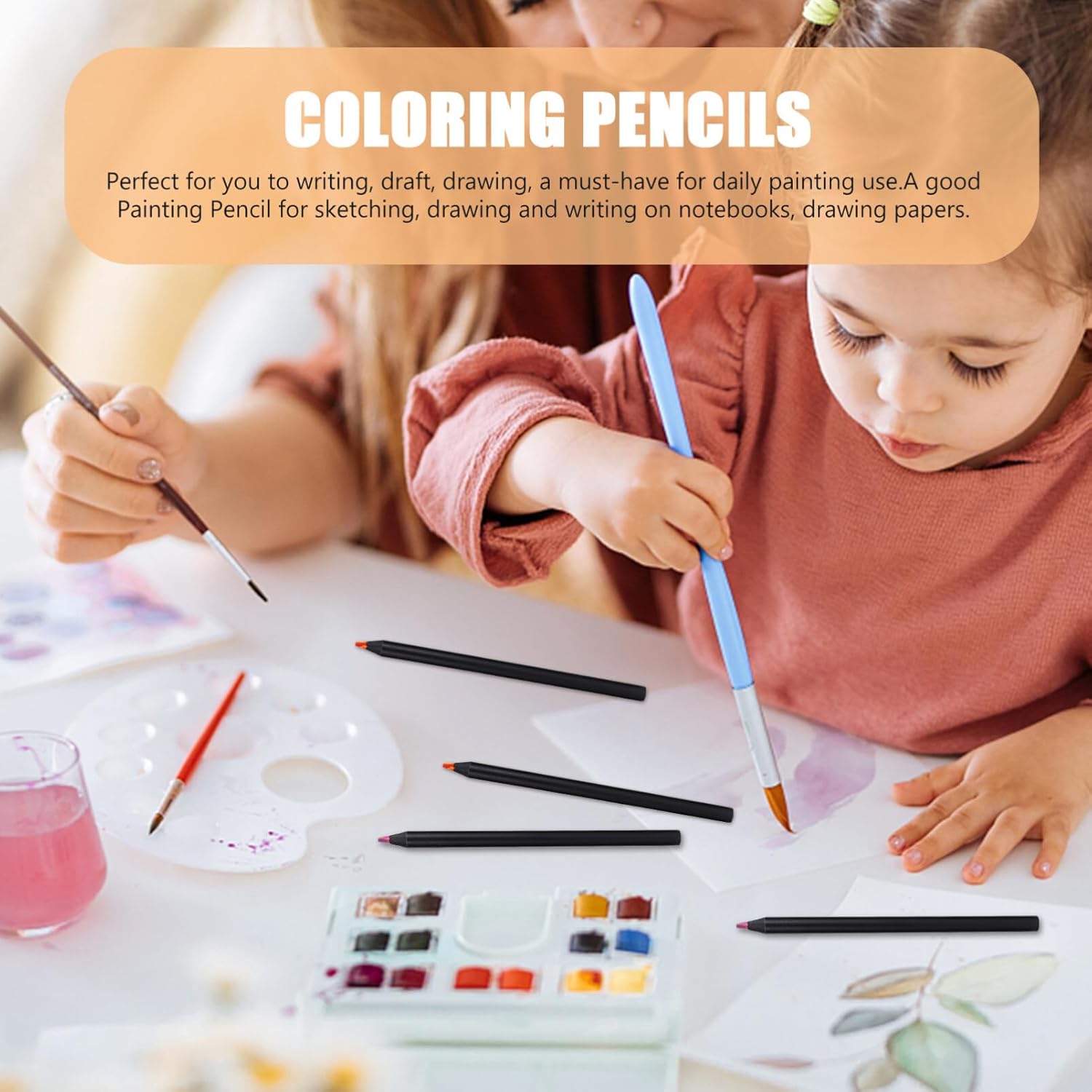 NUOBESTY Lápices de color, 12 unidades, color negro, arco iris, de madera, 12 colores, para dibujar, colorear, bocetos, sombreado, colorear, juego
