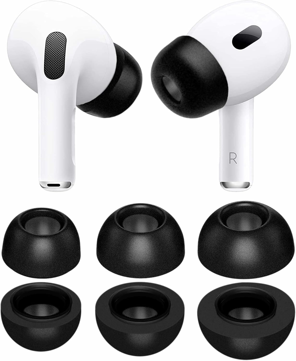 Puntas de espuma viscoelástica compatibles con AirPods Pro 2nd 1st, reemplazo de cancelación de ruido cómodo tapones para los oídos, accesorios para