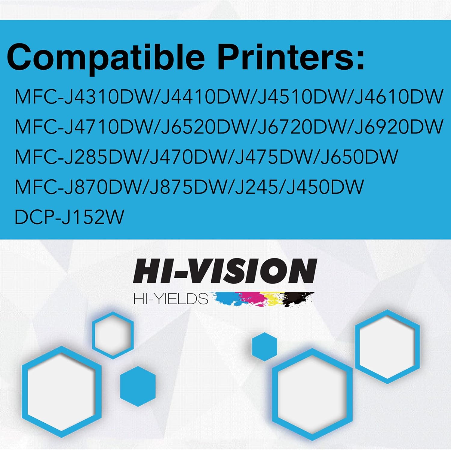 HI-VISION HI-YIELDS Paquete de 9 cartuchos de tinta compatibles LC-103XL de repuesto para impresoras Brother LC103XL 103XL, funciona con impresoras