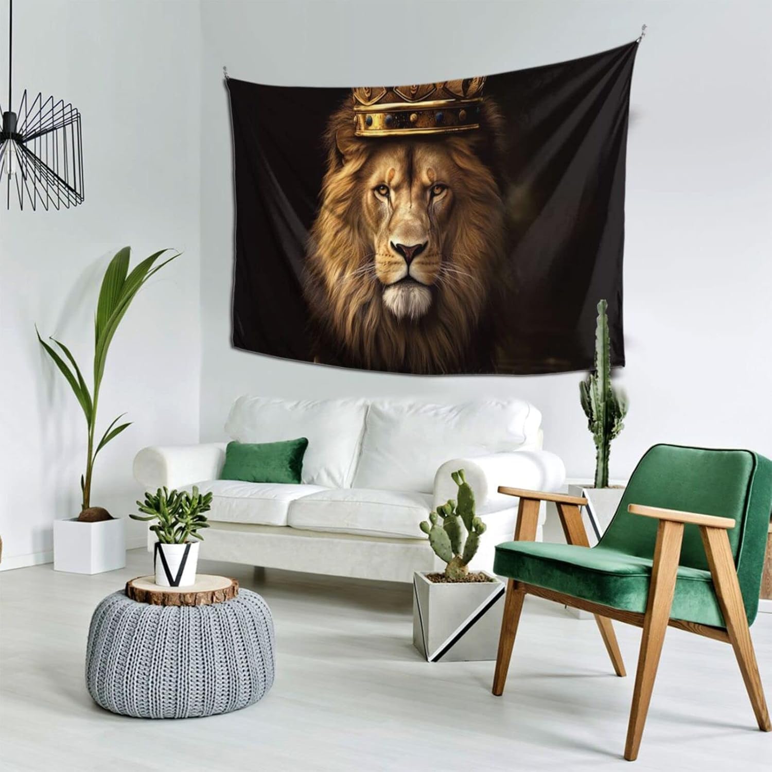 TXIURYU Tapiz de León decoración de escritura religiosa y regalo cristiano, con el león de Judá, para dormitorio, sala de estar, dormitorio o