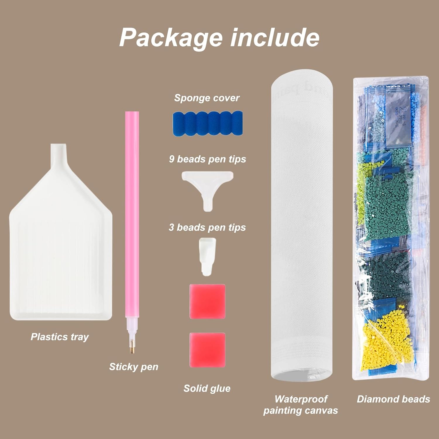 Stalente Kits de pintura de diamantes para adultos, kit de arte de diamantes redondo de caballo de taladro completo, pintura 5D con diamantes,