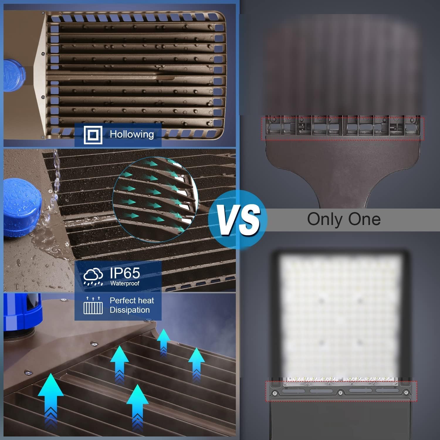 Luz LED de estacionamiento de 200 W, 28000 lúmenes, superbrillante, del anochecer al amanecer, montaje en pared, IP65, impermeable, comercial, caja