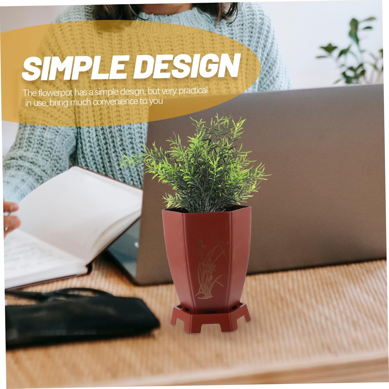 Yardwe 6 Pcs Orchid Pot Orchid Planter Plant Basket Succulent Containers Self Watering Planter Pot Nursery Pot Orchild Plant Pot Succulent Holder