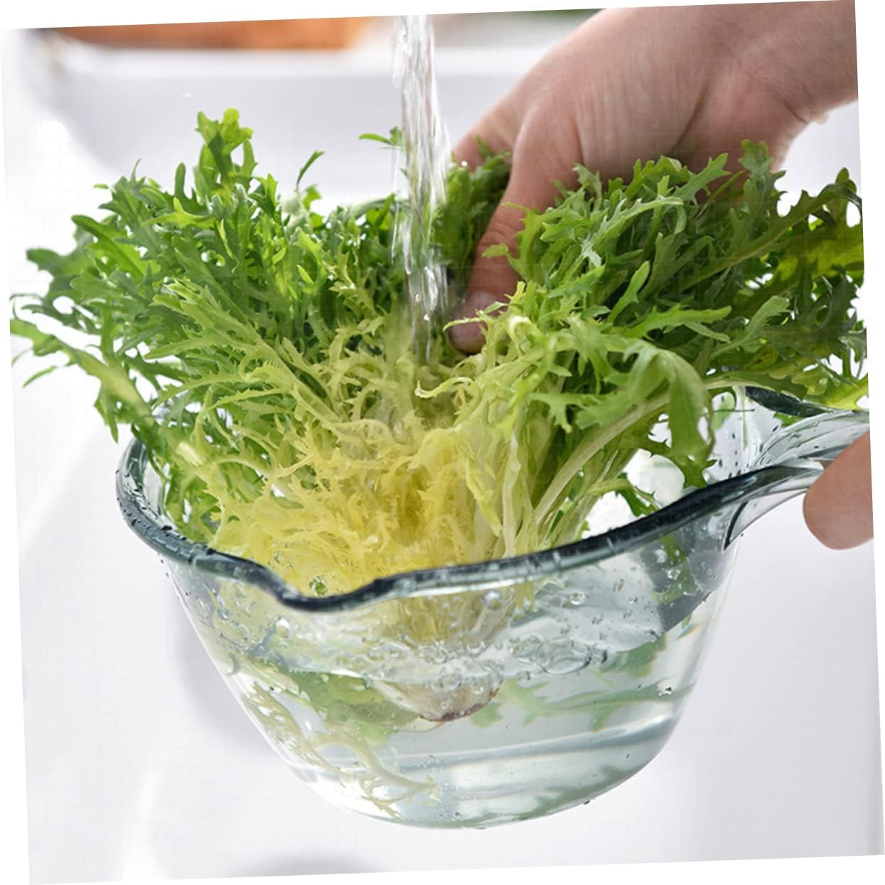 HOMSFOU Cuchara de baño transparente, cucharón de agua de plástico, cucharas de baño, cucharas para baño, cucharón pequeño, cucharón de champú,