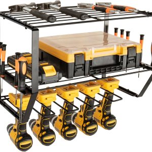 simesove Organizador de herramientas eléctricas, organizador y almacenamiento de herramientas de garaje de metal resistente, almacenamiento de simesove Organizador de herramientas eléctricas, organizador y almacenamiento de herramientas de garaje de metal resistente, almacenamiento de