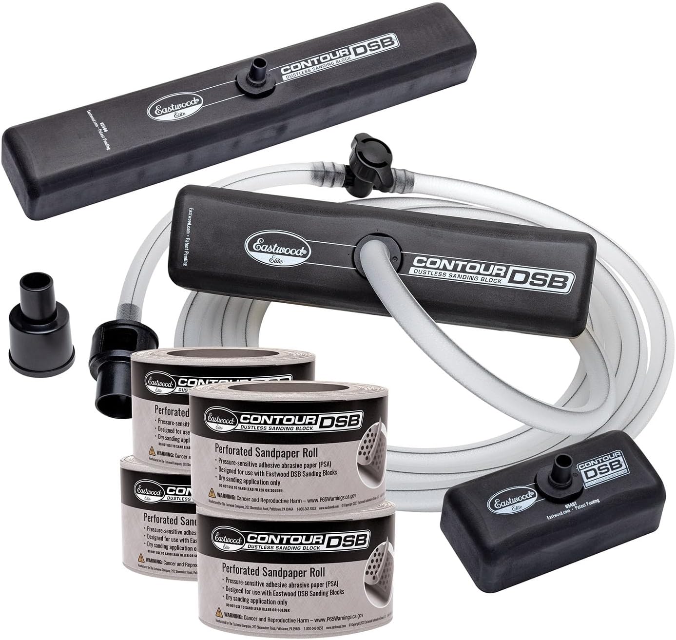 Eastwood Elite Contour DSB – Kit maestro de bloque de lijado de carrocería sin polvo  Bloques de lijado automotrices y lijadora manual de contorno