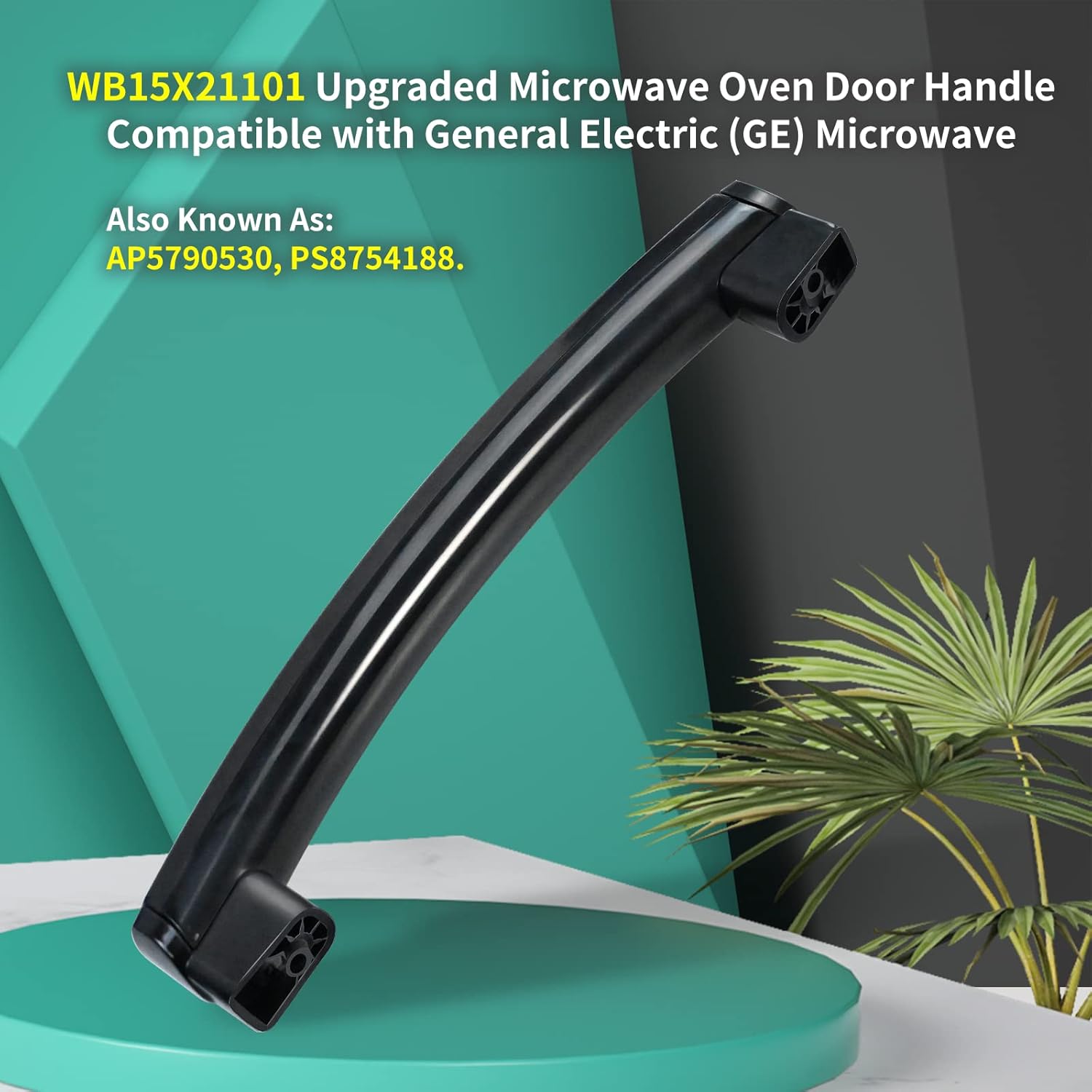 WB15X21101 – Manija de puerta para horno de microondas mejorada compatible con microondas General Electric (GE) (negro)