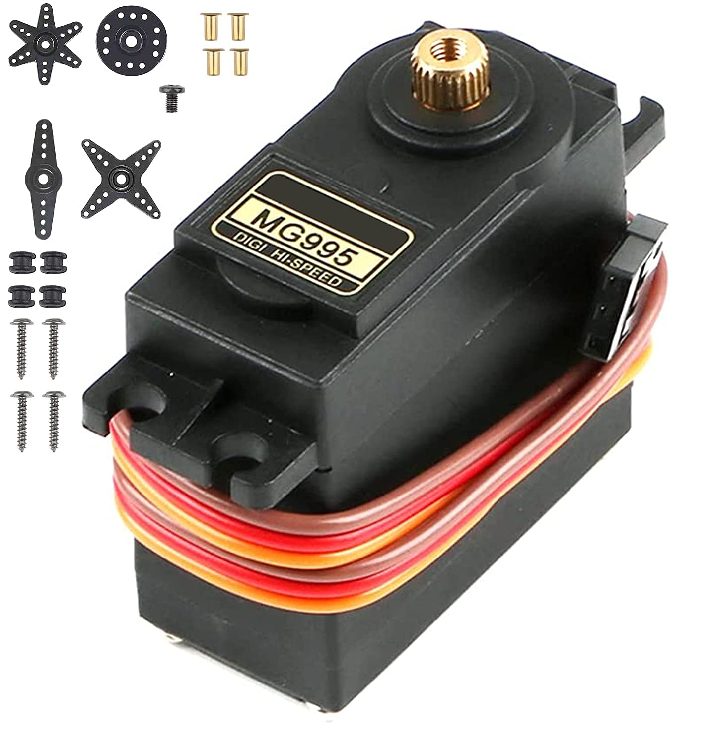 MMOBIEL Micro servomotor Kit MG995 1.94 oz 90 para RC DronecocheAviónHelicópteroVehículosRobotsCompatible con Proyectos Arduino y Raspberry Pi