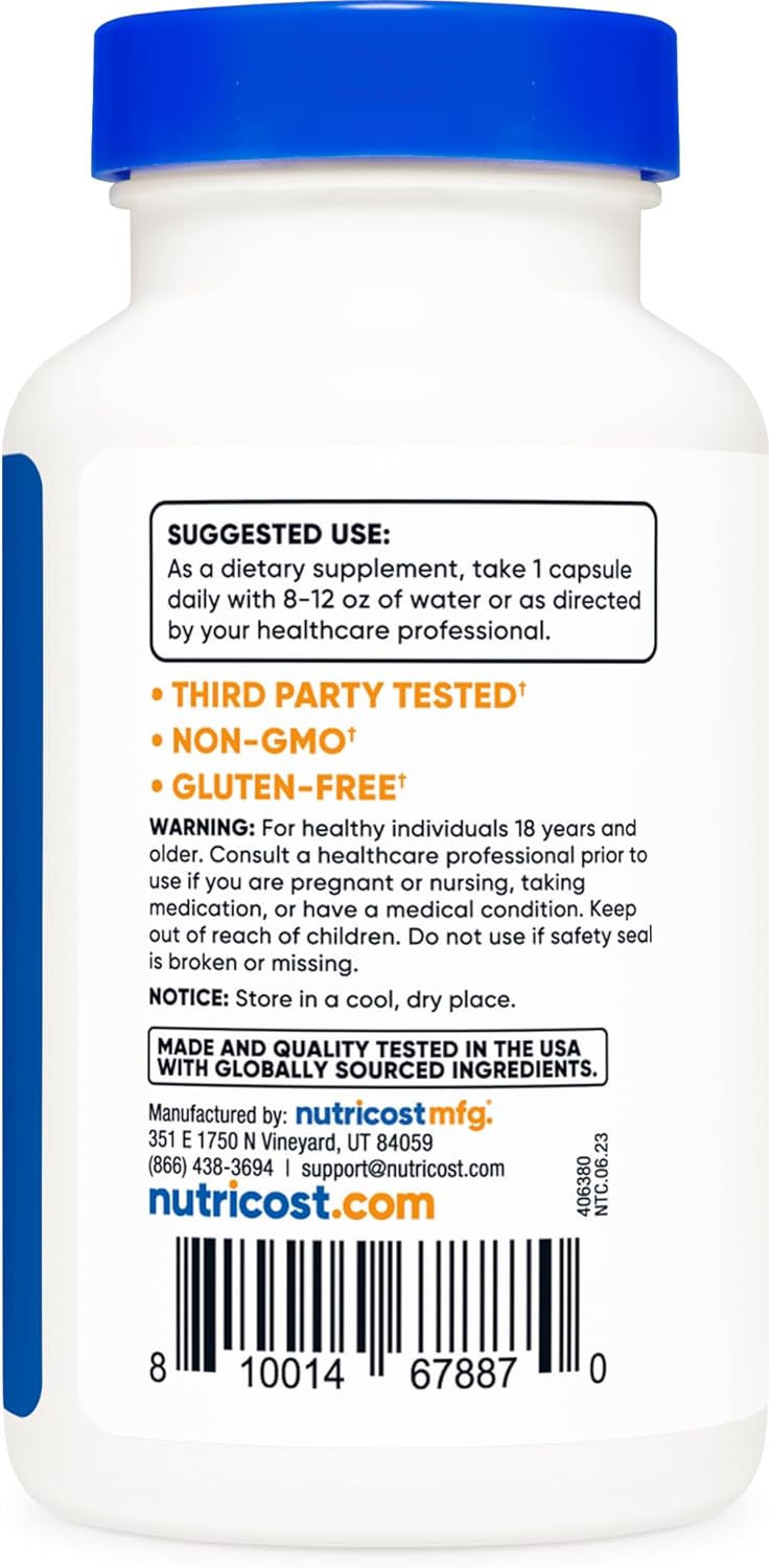 Nutricost Suplemento de propóleo de abeja con 5% de flavonoides (500 mg  120 cápsulas)