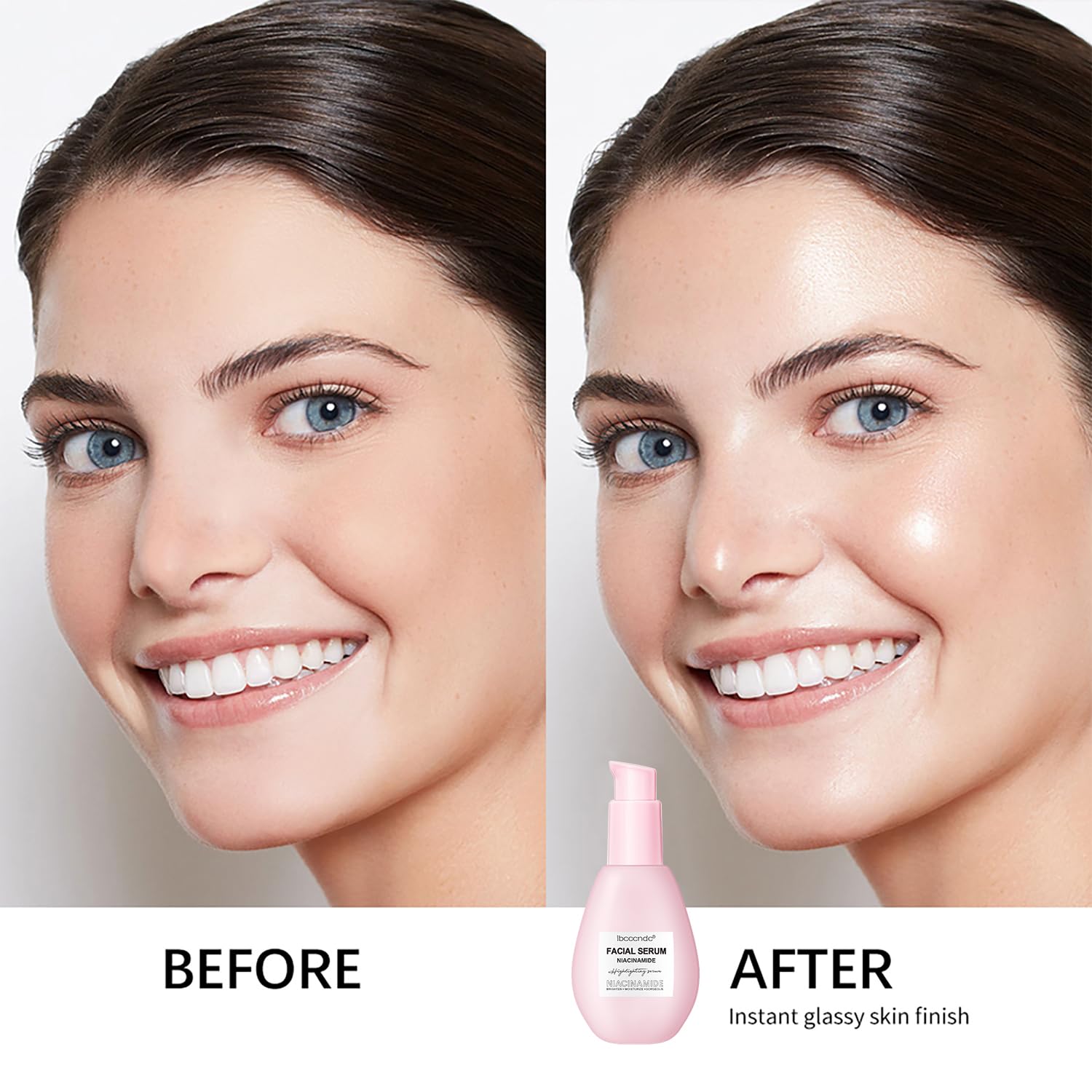 Suero facial hidratante de niacinamida de sandía de 2.0 fl oz, suero facial hidratante con ácido hialurónico, glicerina y vitamina E, iluminador