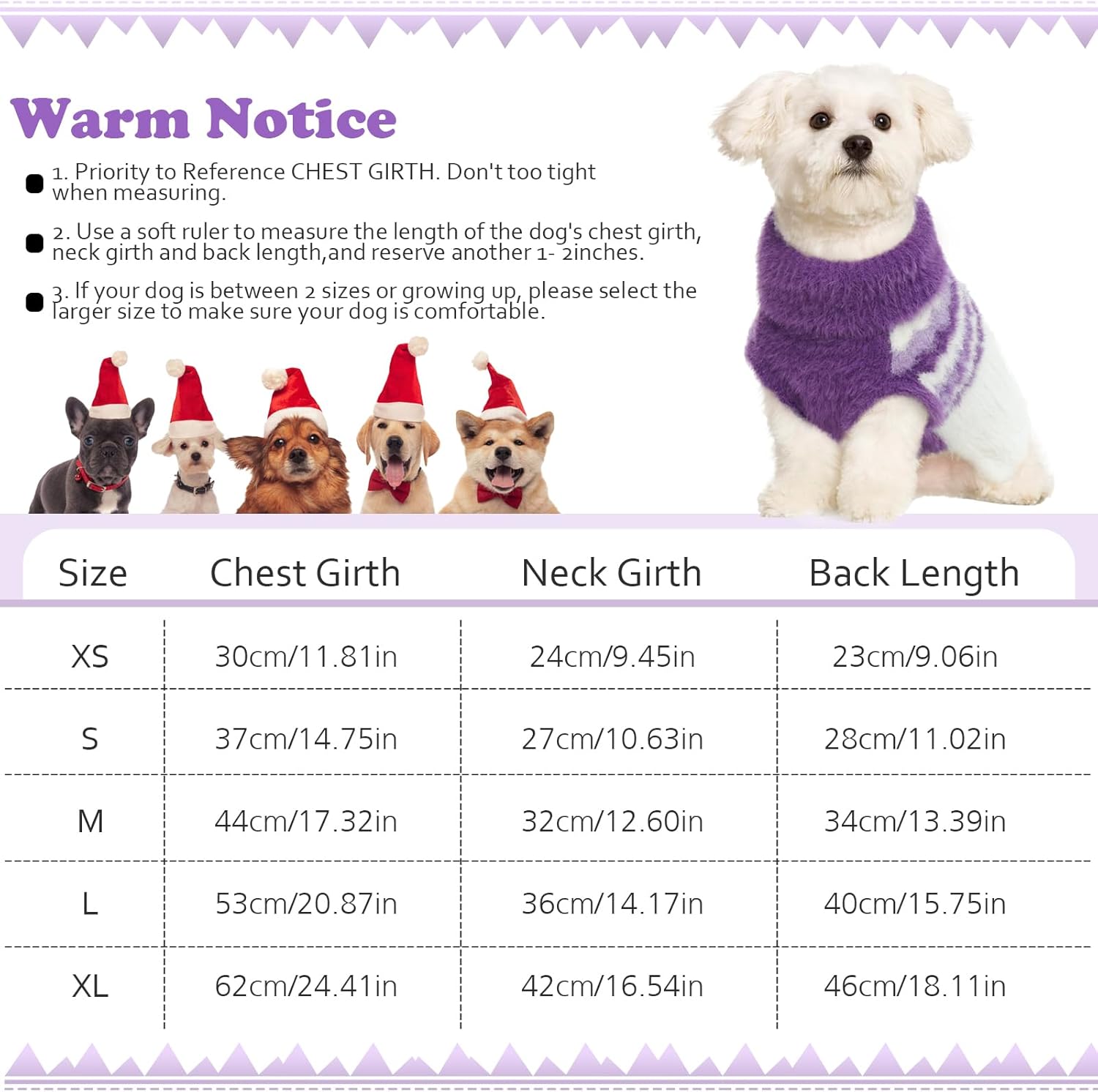 Bonaweite Suéter para perro, suéter de punto para mascotas para perros pequeños y medianos, gatos, suéter cálido y suave de cuello alto para