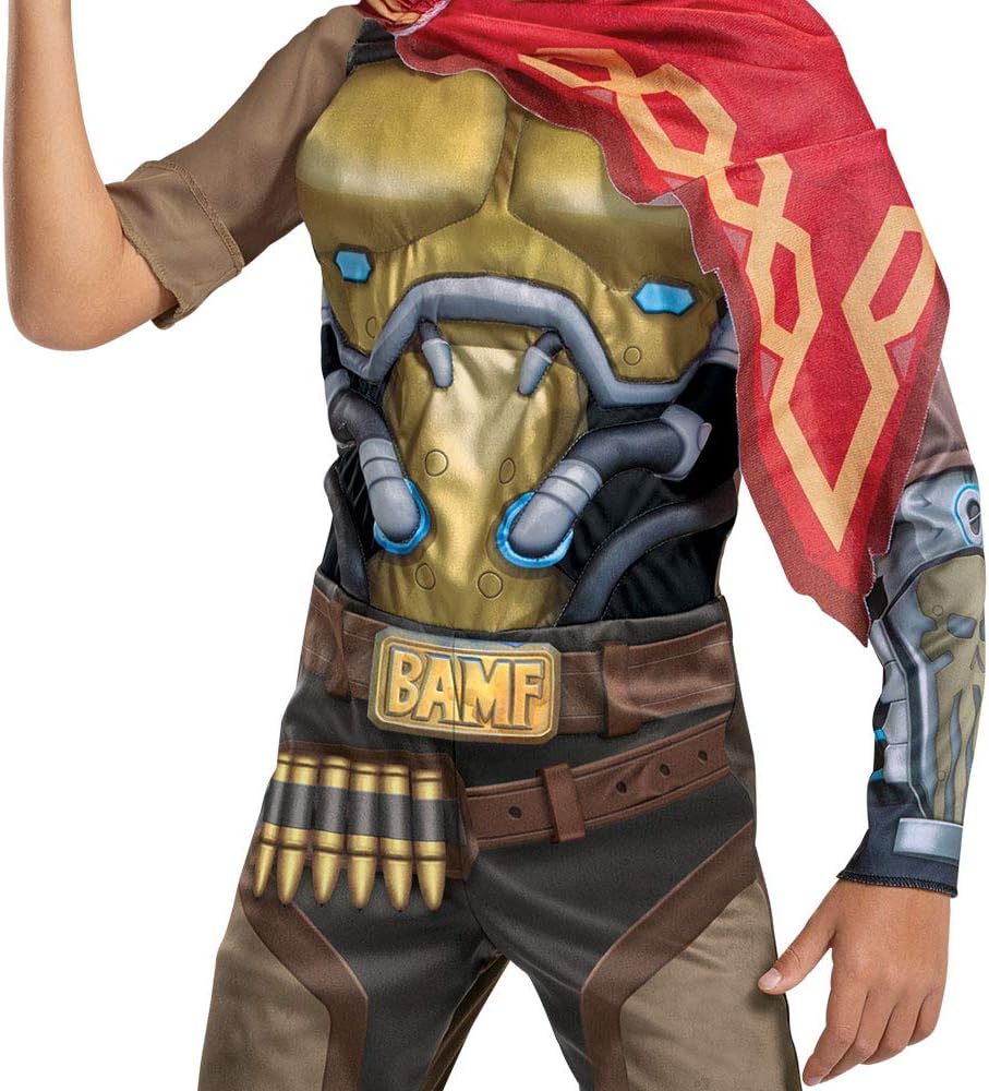 Overwatch McCree Disfraz inspirado en videojuegos para niños, mono acolchado con músculos