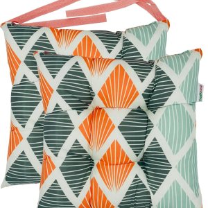 Almohadillas de asiento coloridas cojines de asiento para jardín, cocina, comedor, escritorio, cojines de piso (2 piezas de cojines estampados de Almohadillas de asiento coloridas cojines de asiento para jardín, cocina, comedor, escritorio, cojines de piso (2 piezas de cojines estampados de