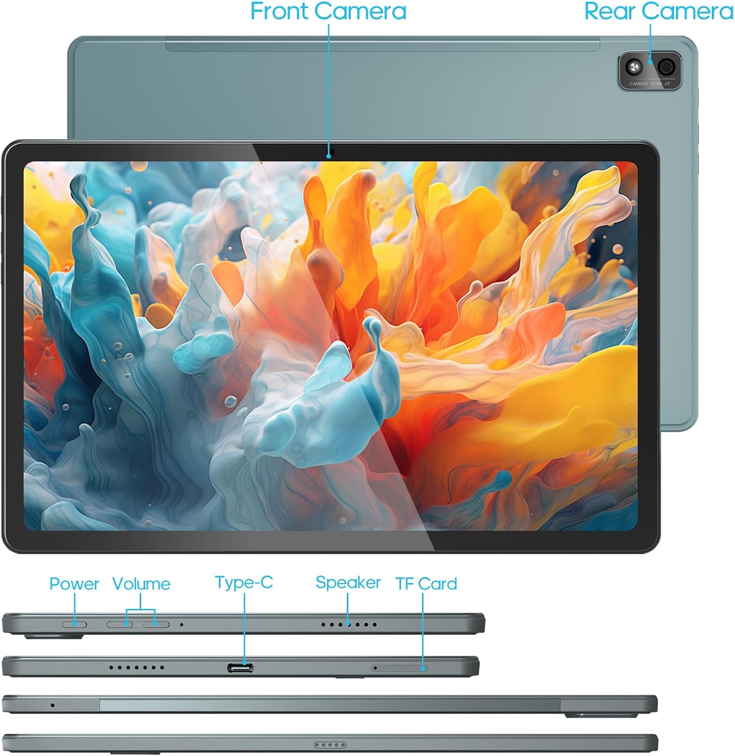 WDYQJE Tablet Android 13 de 11 pulgadas, resolución 2K de 11 pulgadas, RAM de 14 GB (6+8 expandir), 256 GB de ROM con procesador Octa-Core, cámara