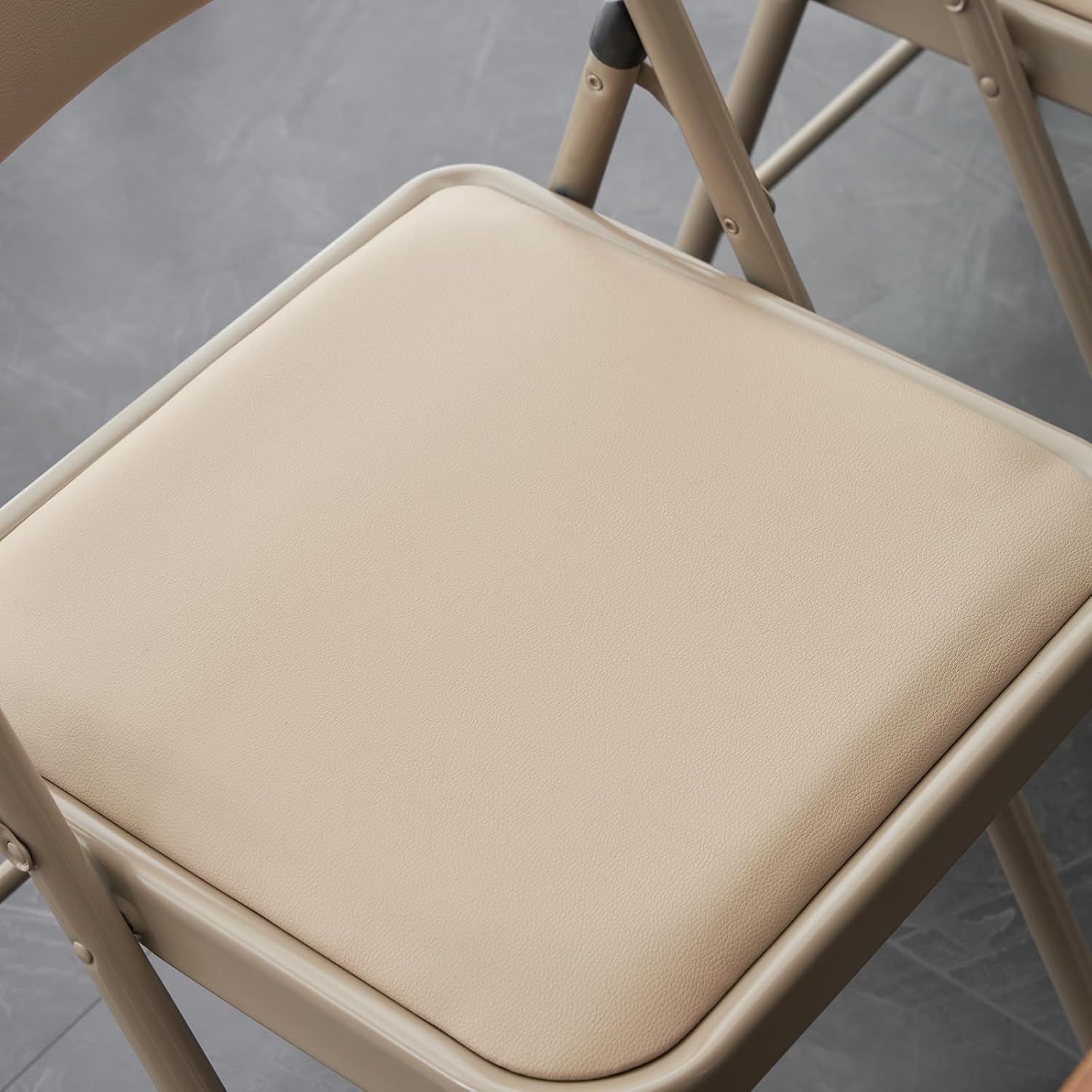 Paquete de 4 elegantes sillas plegables con asientos acolchados, sillas plegables comerciales apilables portátiles con marco de acero para el hogar,