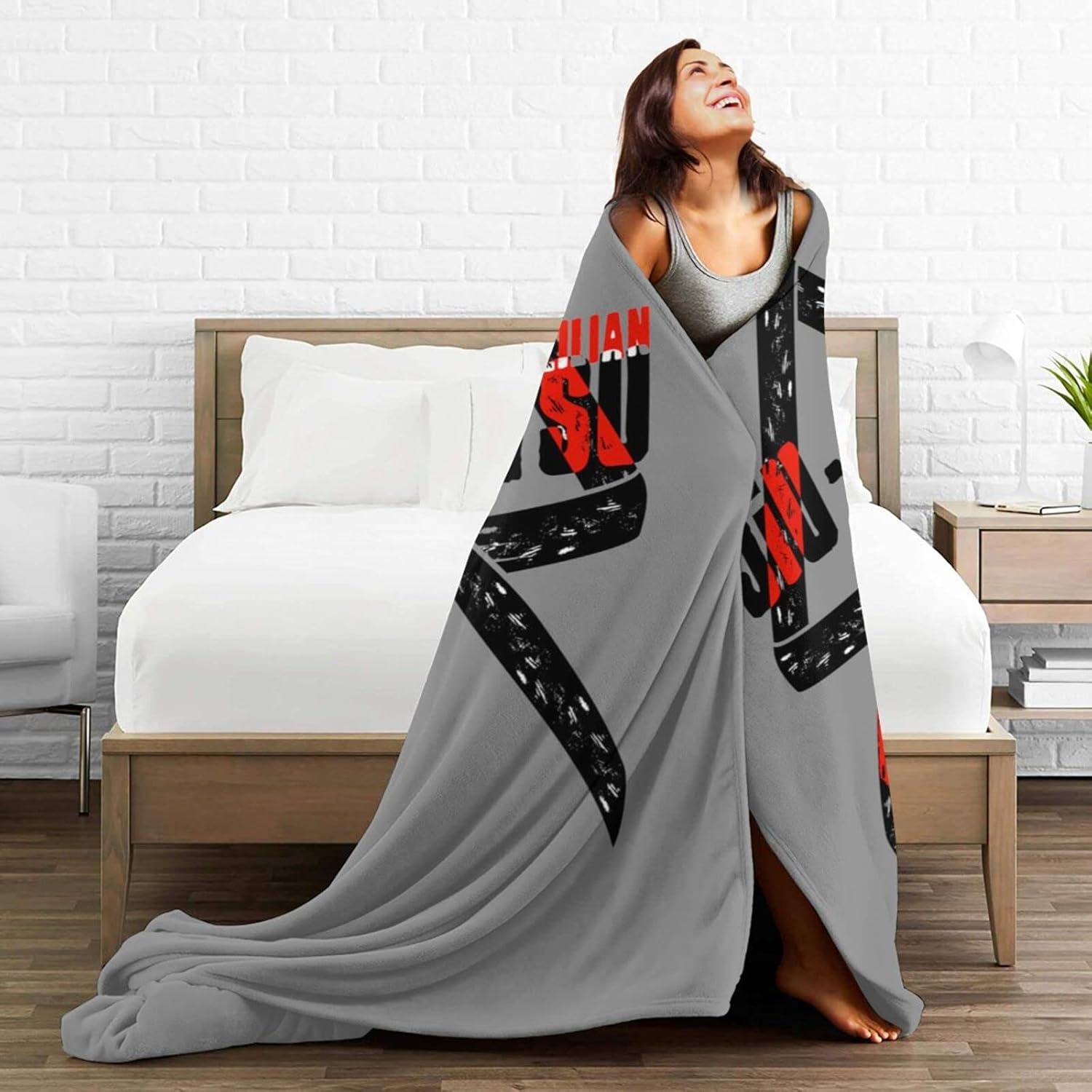 Jiu Jitsu – Manta de forro polar para cama y sofá, tamaño 50 x 40 pulgadas para esterillas de yoga y funda de almohada