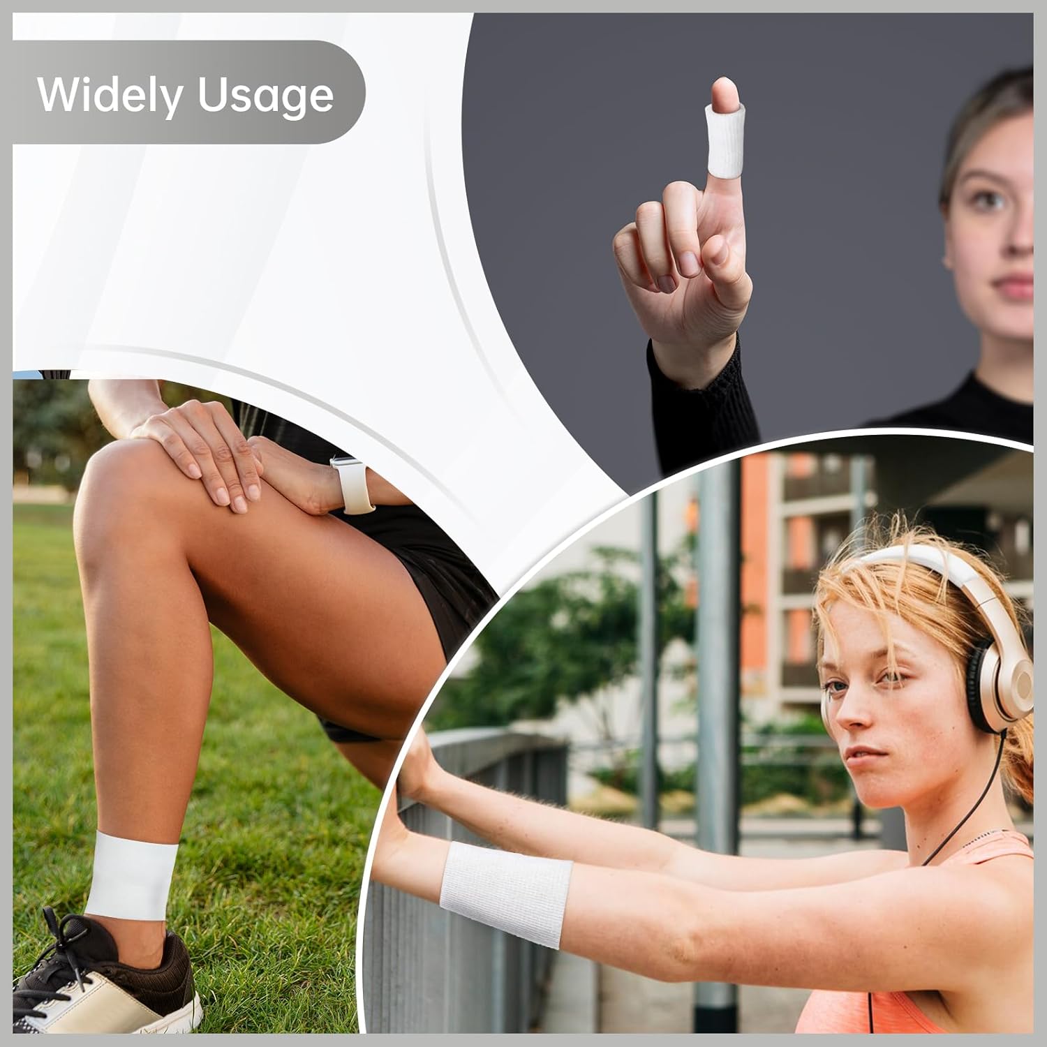VIDELLY – Vendaje cohesivo autoadhesivo de 2 pulgadas x 5 yardas, cinta elástica transpirable, vendaje autoadhesivo para deportes, muñeca, piel y