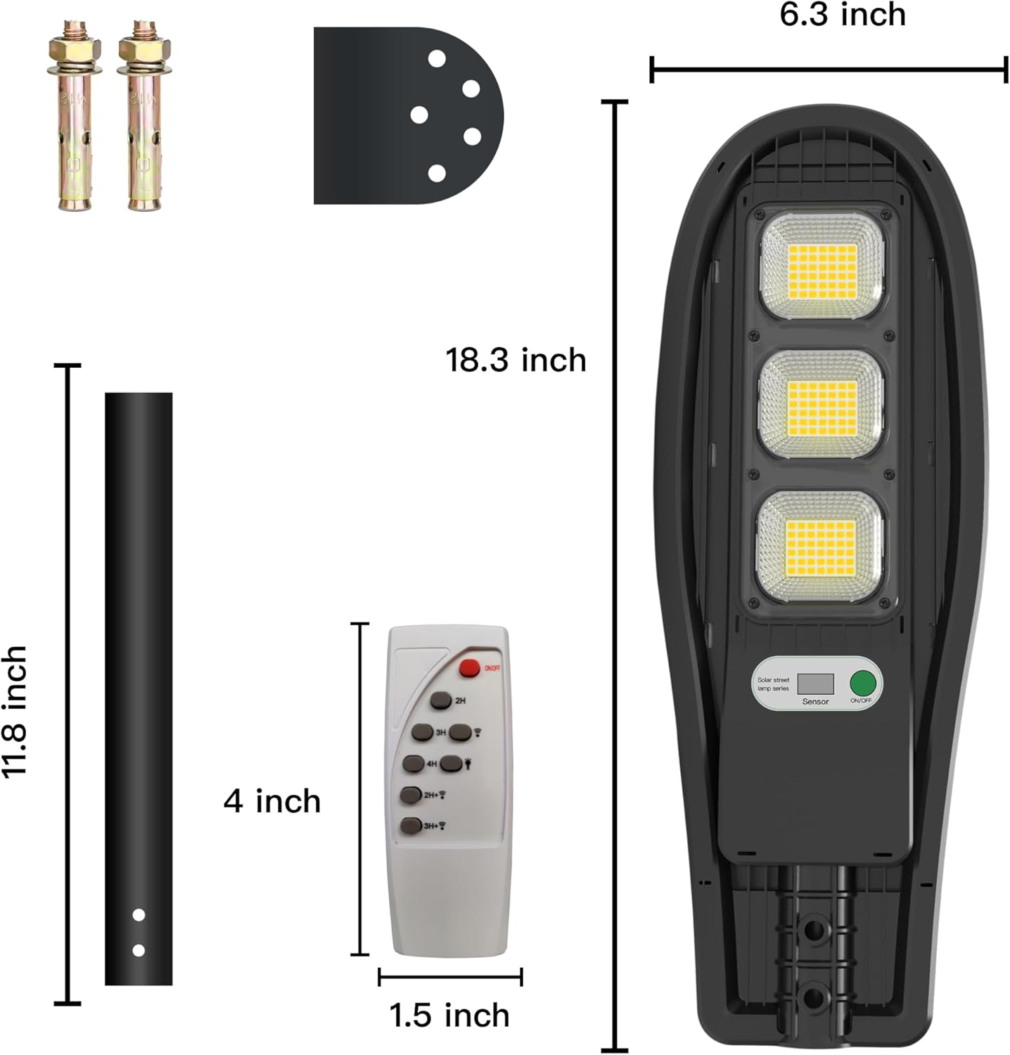 Farolas solares para exteriores, luces solares de inundación para exteriores con sensor de movimiento, luces solares de estacionamiento para