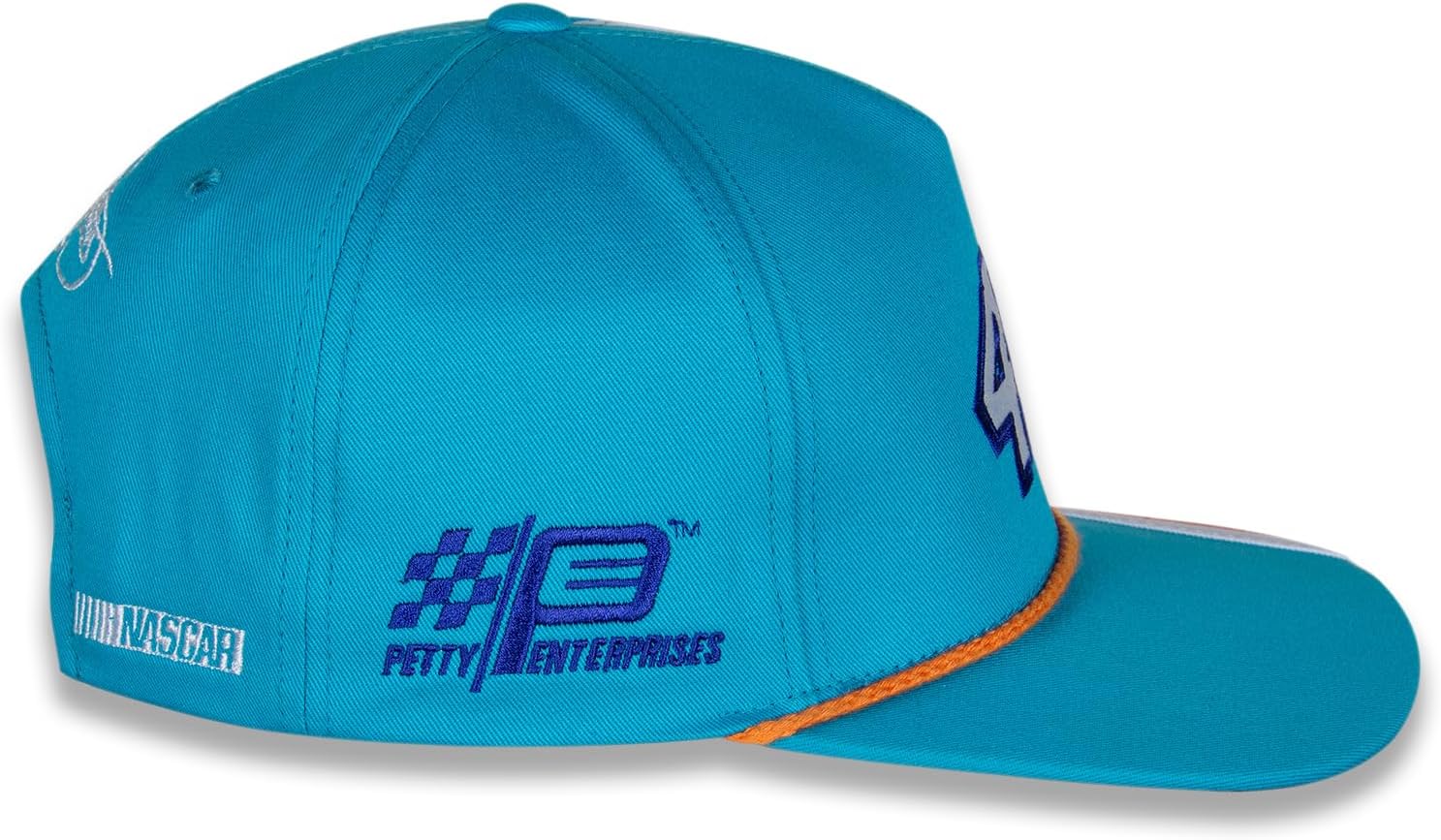 Richard Petty #43 NASCAR 2023 Sombrero de cuerda azul de Carolina con número grande 43 7 veces campeón, marino
