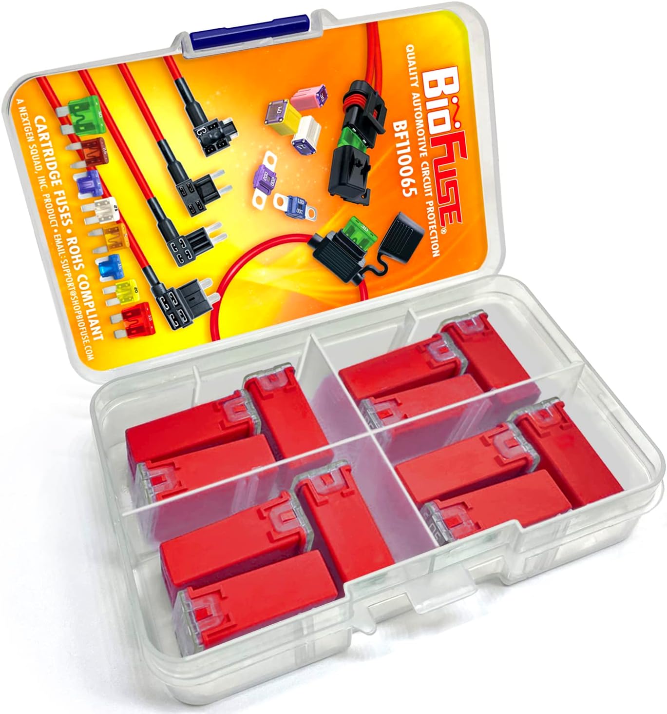 Juego de fusibles de cartucho de 12 piezas JCASE 50A. Se adapta a la mayoría Nissan, Toyota, Chrysler, Dodge, Chevy, GM y Ford