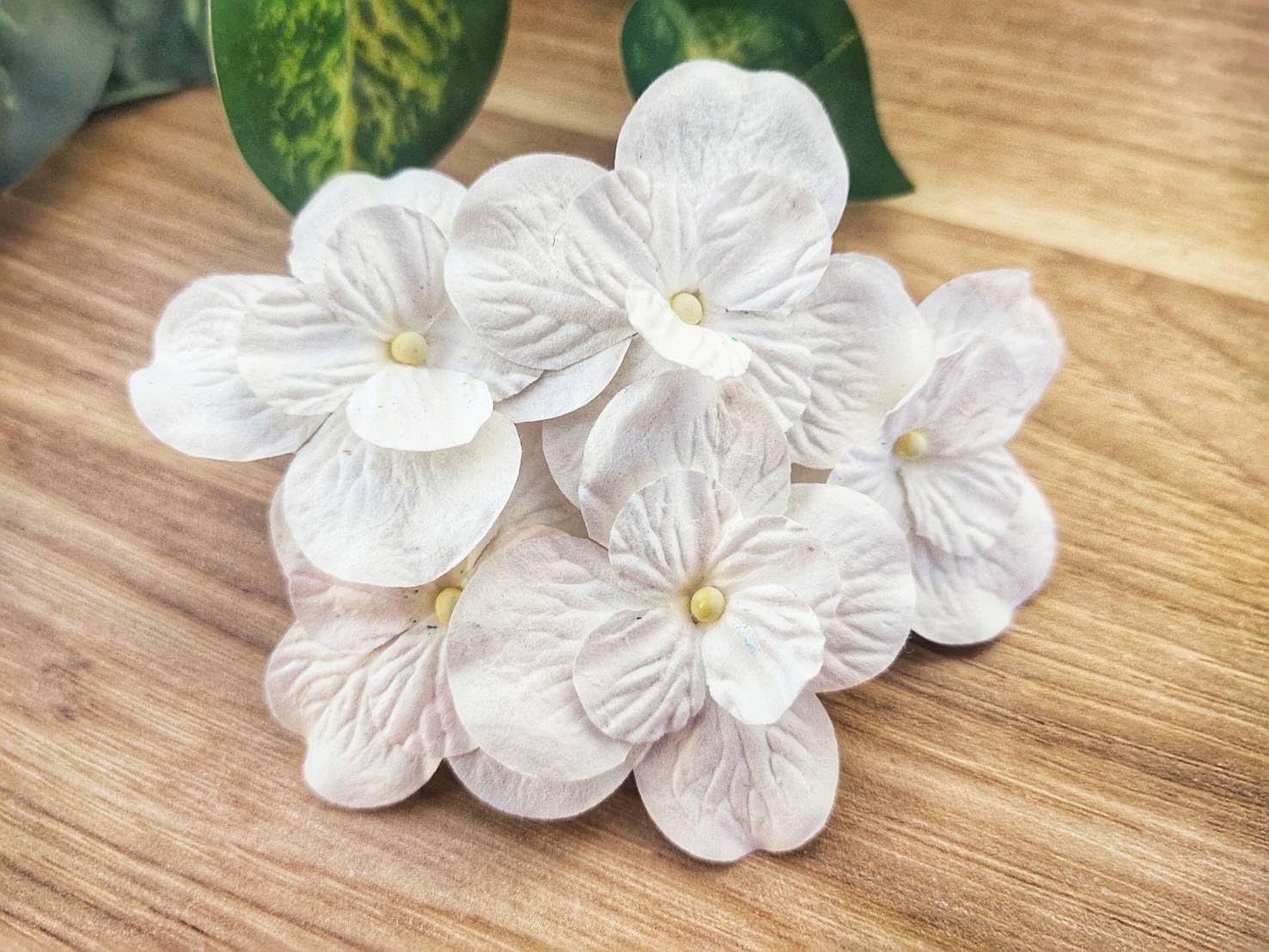 JAKAPAN Flores de hortensias de papel de morera, flores artificiales con tallos de alambre para bodas, fiestas, decoración del hogar, adornos de