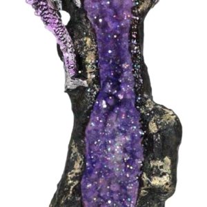 Ebros Gift Quartcita Elemental Dragon Guarding Faux Geoda Cuarzo Cristal Quarry Rock Pilar Incienso Soporte Figurita Fantasía Mítico Calabozos y Ebros Gift Quartcita Elemental Dragon Guarding Faux Geoda Cuarzo Cristal Quarry Rock Pilar Incienso Soporte Figurita Fantasía Mítico Calabozos y
