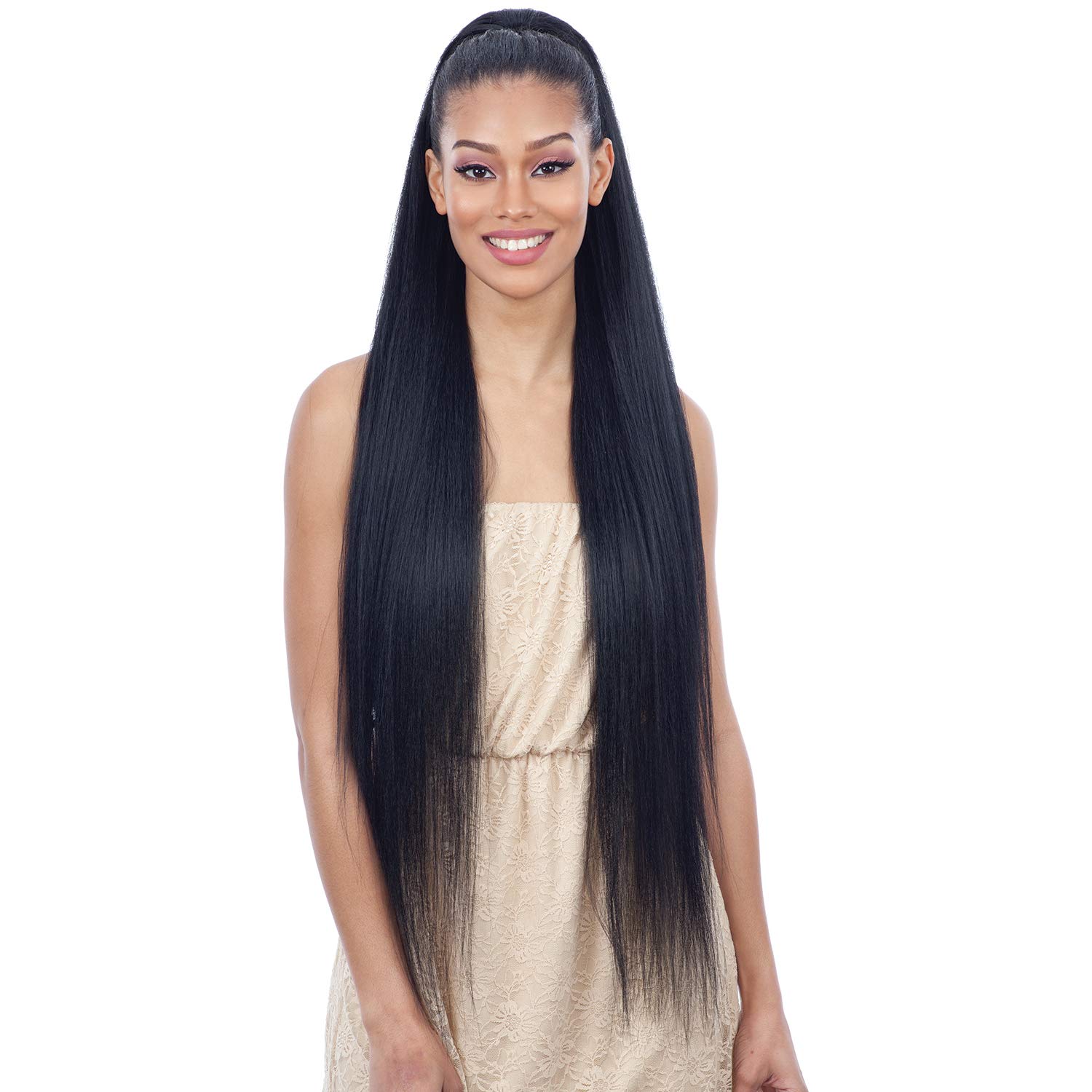 Freetress Equal Pelo sintético cordón cola de caballo largo recto Yaky 38″ (OT613)