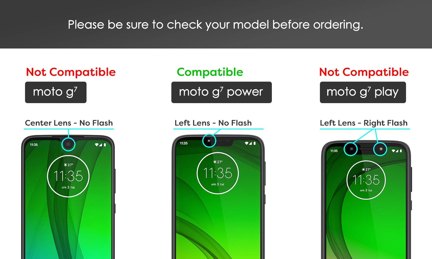 ENCASED Moto G7 Power Belt Case con Kickstand (2019 Slimline) Cubierta ultra fina con clip de funda – Negro