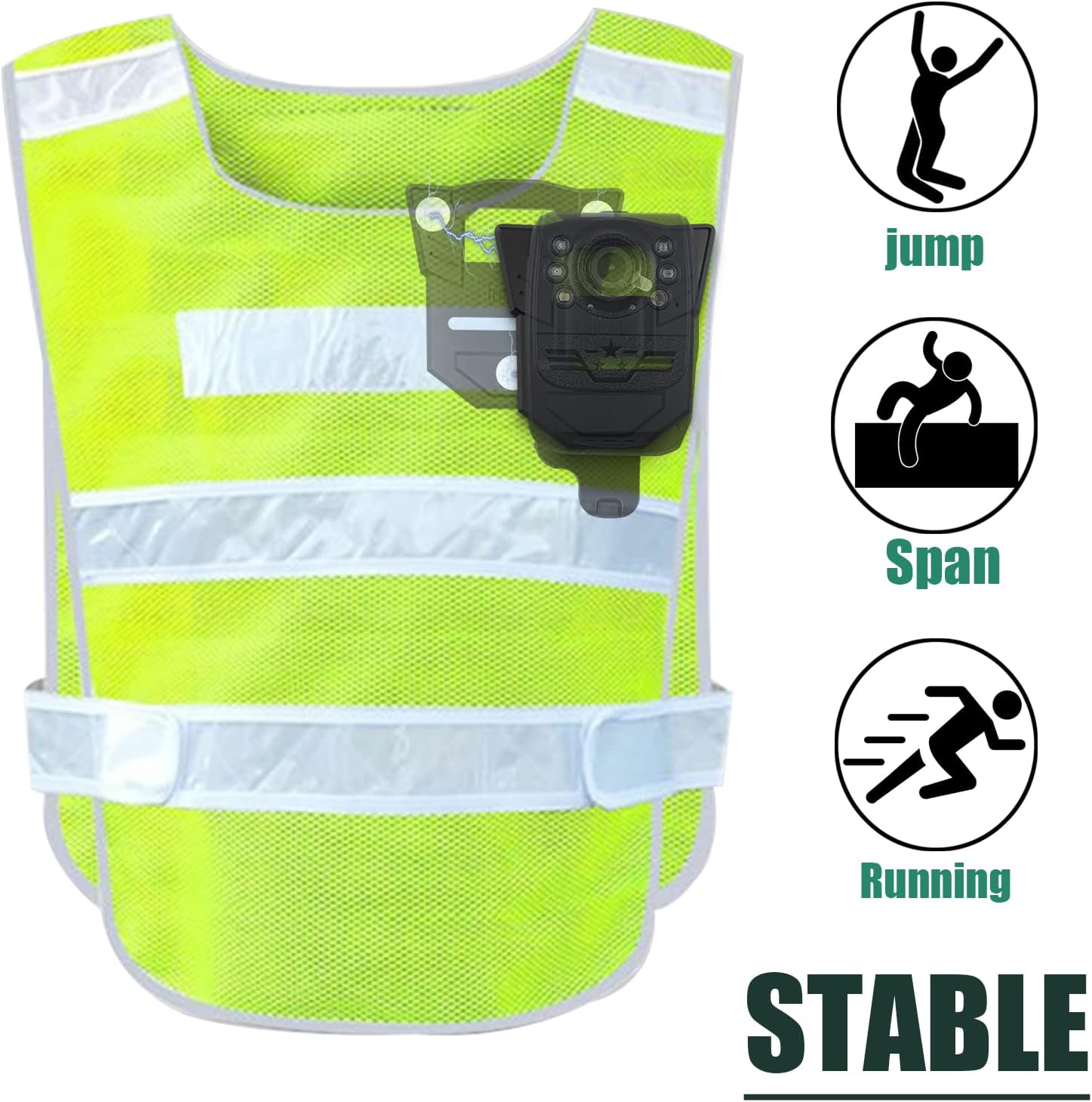 RUKUHOT Soporte de cámara corporal, soportes universales para cámara y abrazaderas para todos los modelos de cámara de policía, soporte de cámara