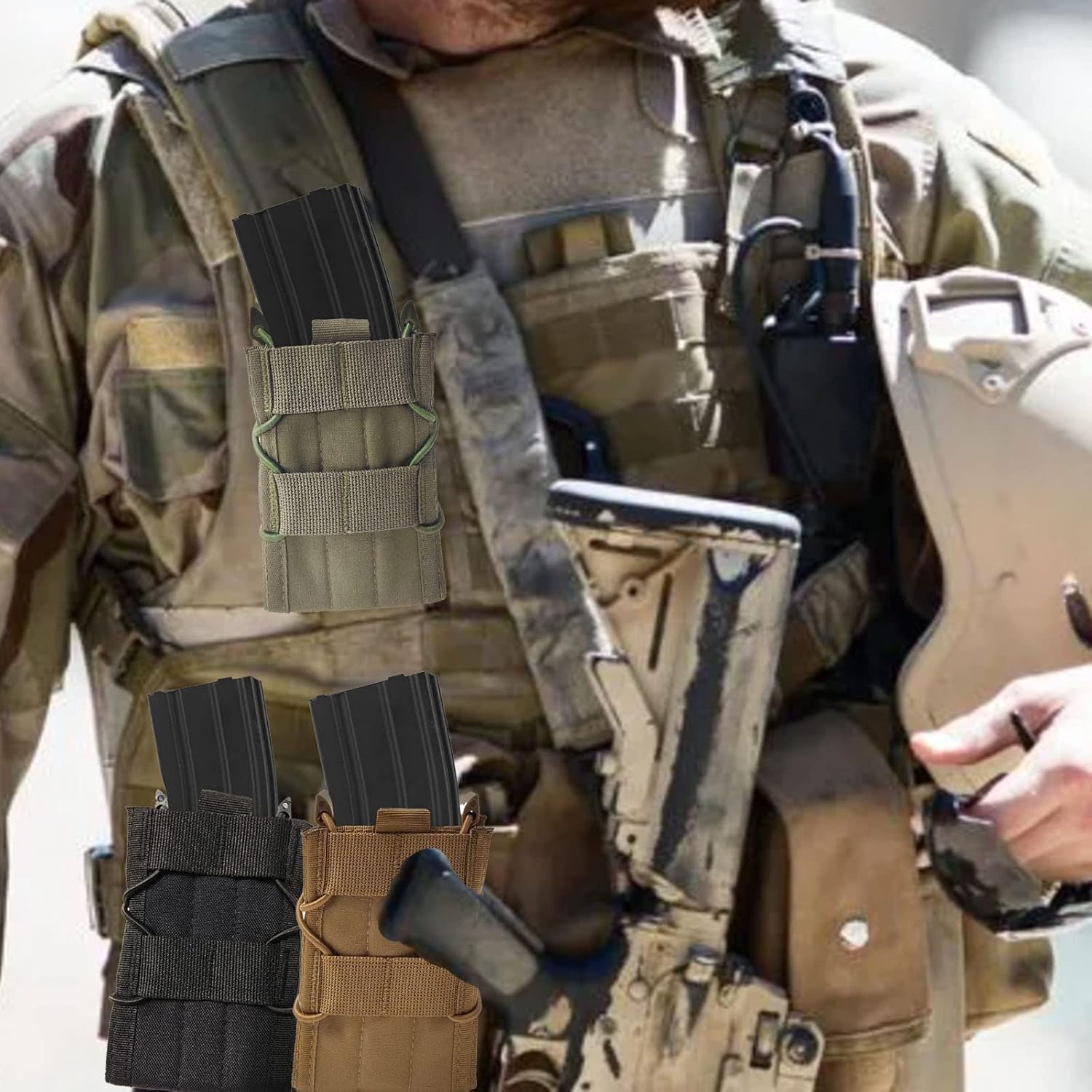 Mag Pouch Holder 0.219 in Rifle Magazine Bolsas Ajustable Universal Single Mag Holster