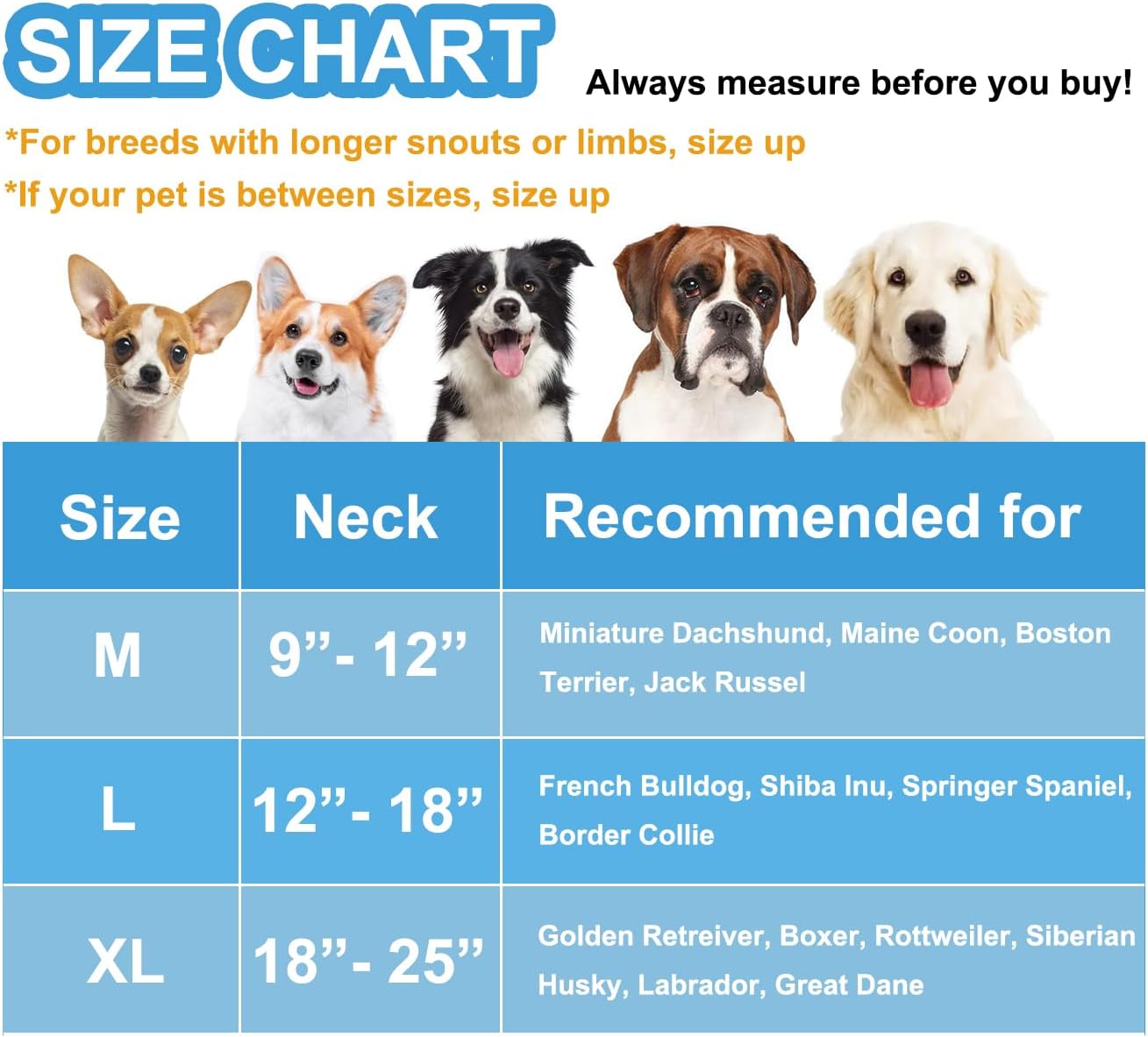 Collar de cono para perro para después de la cirugía, cono inflable para perro, suave protector para perro, cuello de dona, collar alternativo para