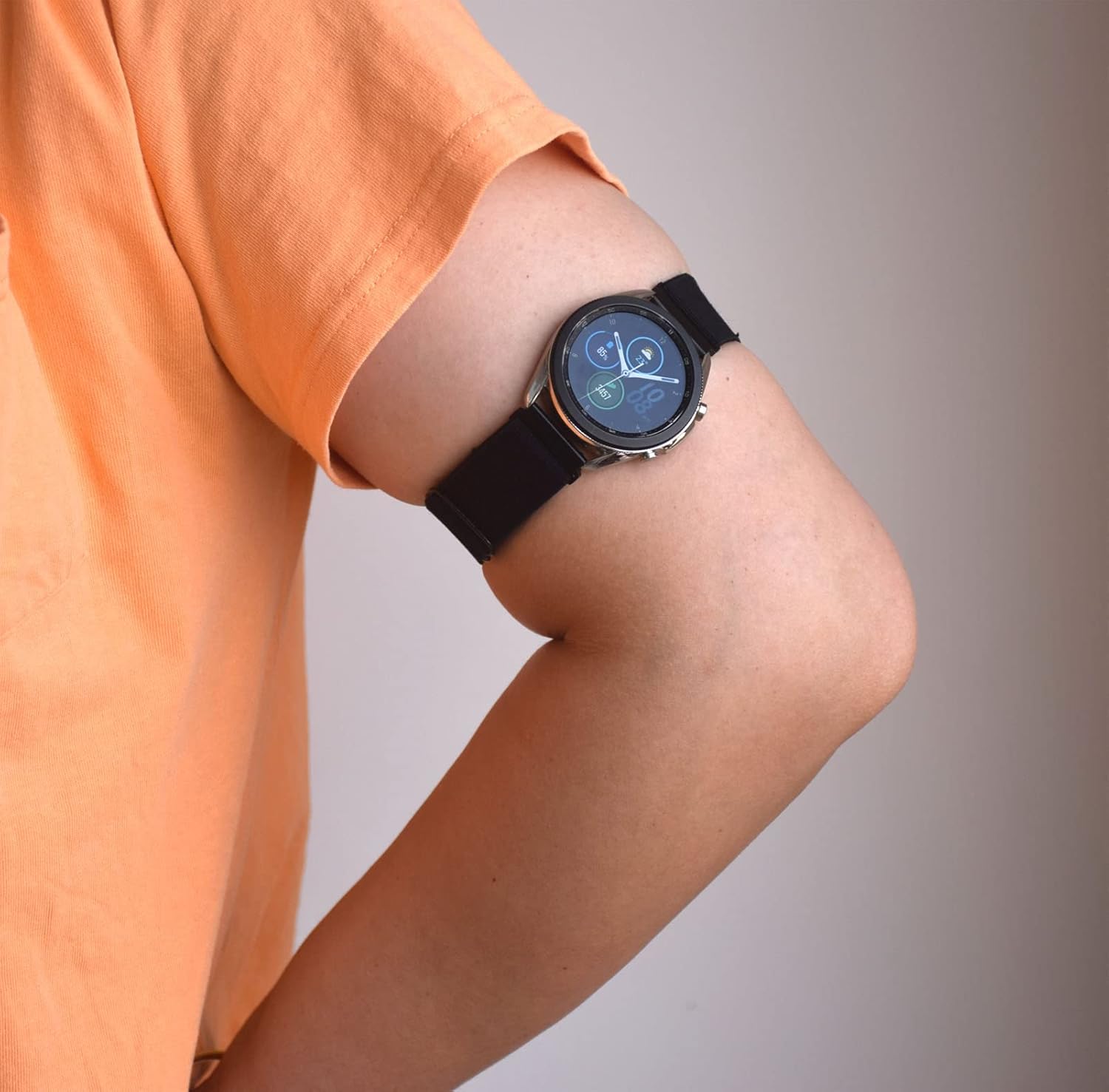 Correa elástica de 0.866 in para reloj compatible con Garmin Venu 23, Fossil Gen 6 de 1.732 pulgadas, Samsung Galaxy Watch 3 de 1.772 pulgadas,