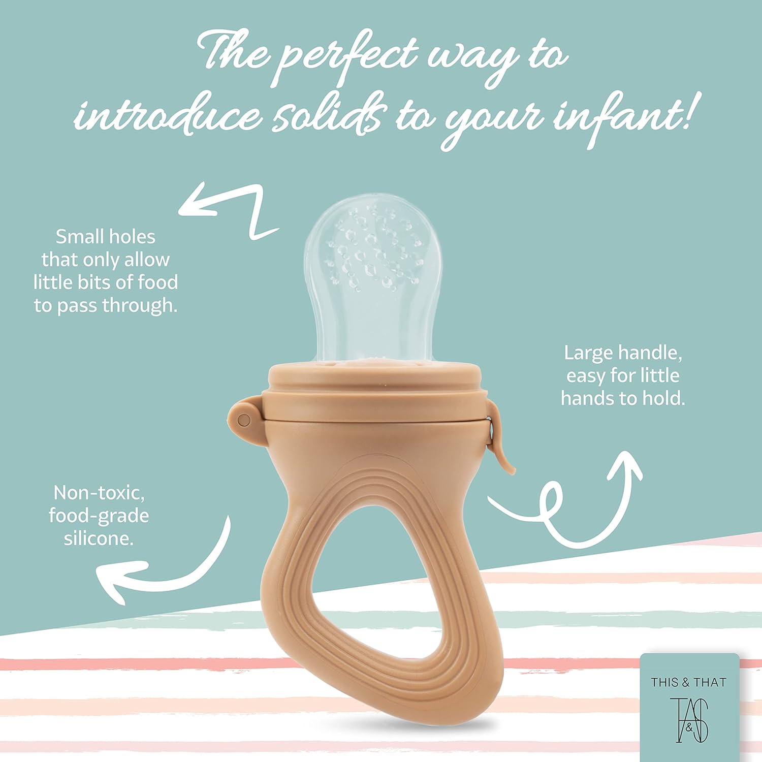 Alimentador de frutas para bebés de This & That – Marrón