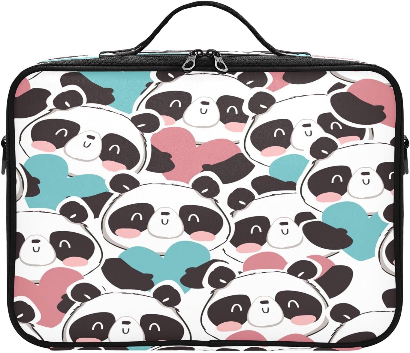 Dibujos animados lindo Panda Head Colorido bolsa de maquillaje grande cosmético neceser de viaje bolsas de maquillaje bolsa de maquillaje cosmética