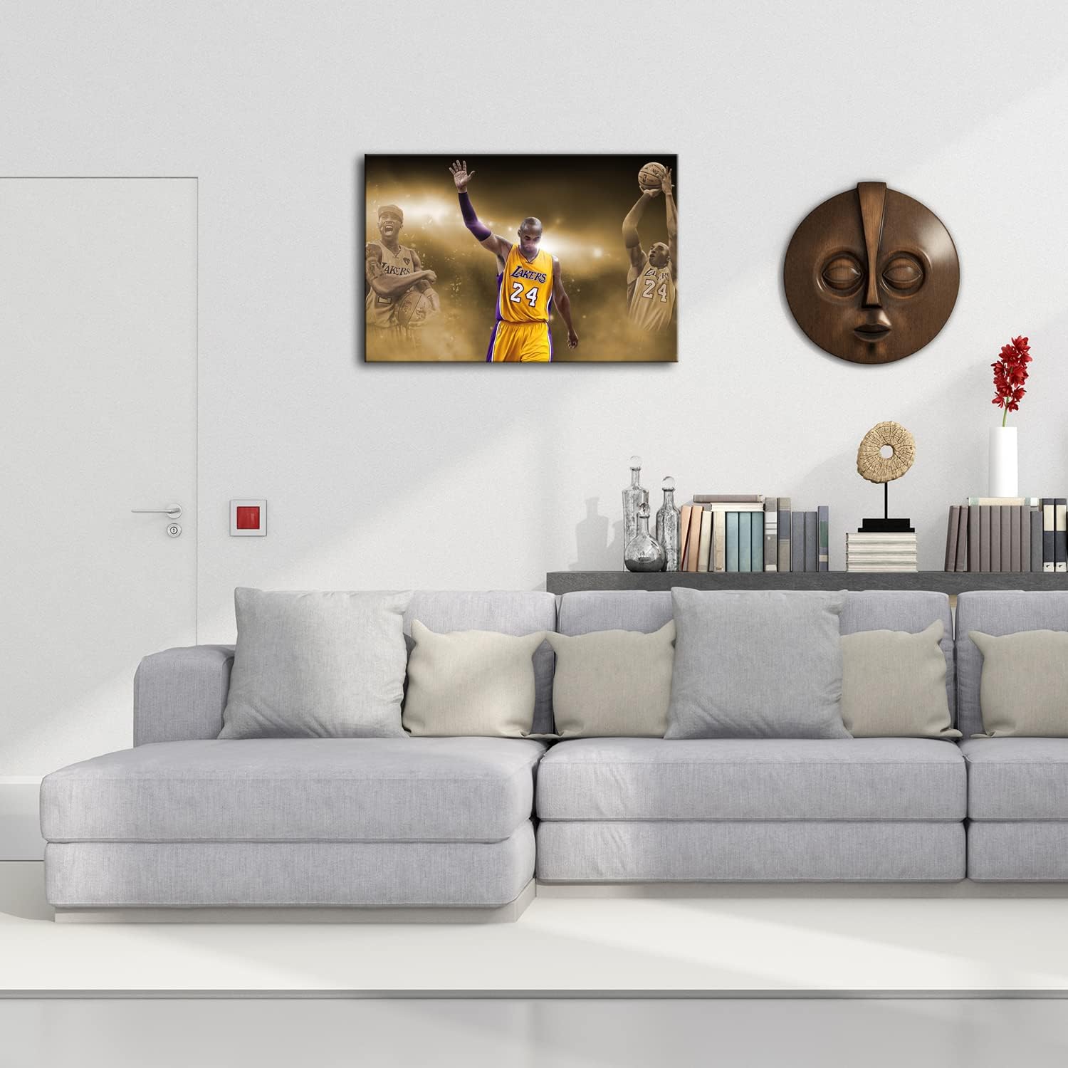 Kobe Bryant – Pósteres artísticos en lienzo para pared, pintura enmarcada, decoración de pared, mentalidad de mamba, decoración del hogar para sala