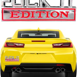 Car Fuck IT Edition Emblema, 3D Cool Badge Auto Fender Parachoques Pegatinas de repuesto de aleación de zinc 3D, accesorios universales para Car Fuck IT Edition Emblema, 3D Cool Badge Auto Fender Parachoques Pegatinas de repuesto de aleación de zinc 3D, accesorios universales para