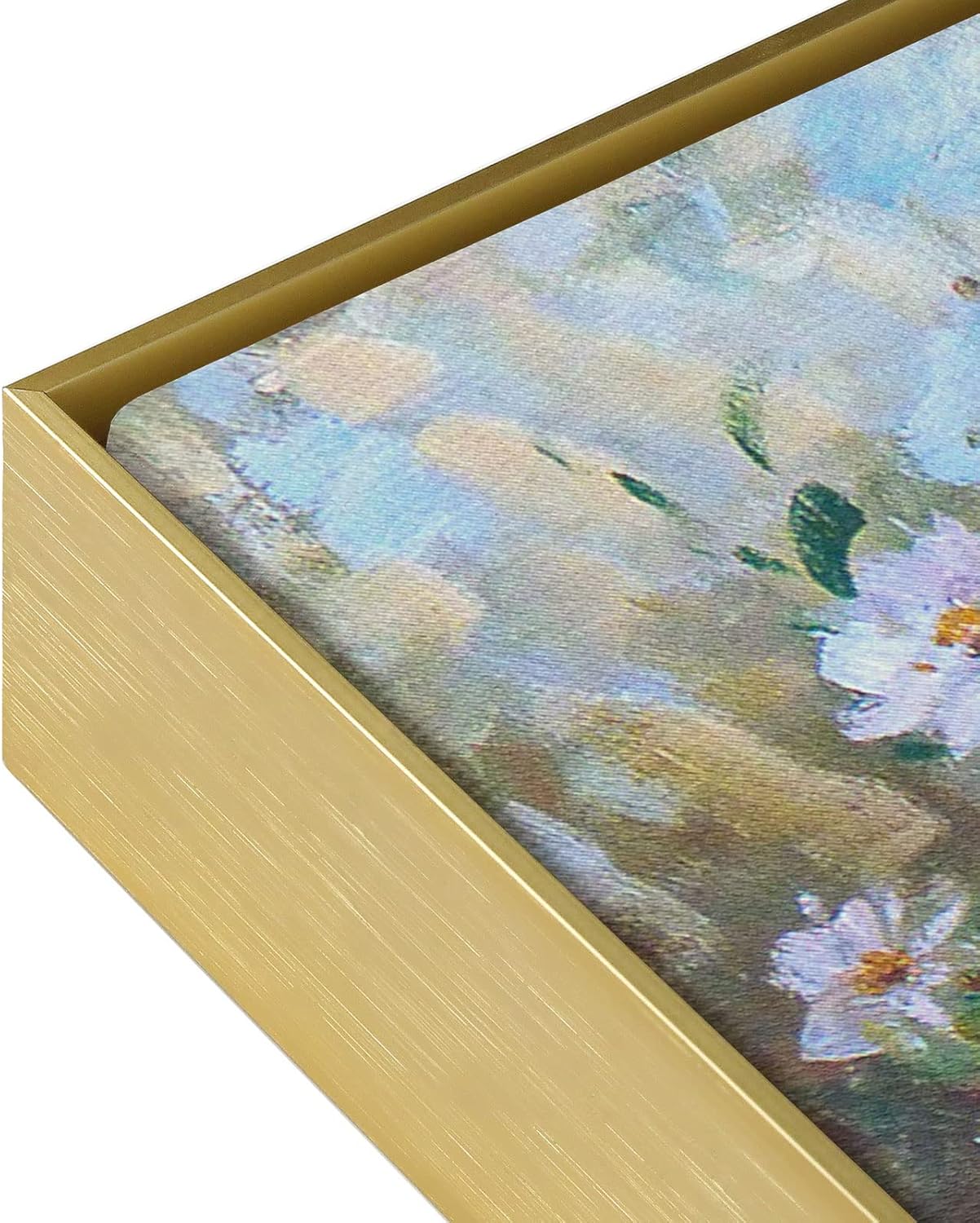 Marco flotante para pinturas en lienzo de 18 x 24 pulgadas, marco de lienzo de metal para bricolaje con 1.5 pulgadas de profundidad, moderno marco
