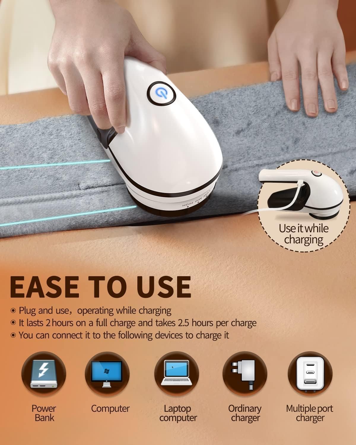 Afeitadora de tela recargable, removedor de pelusa eléctrico para ropa y muebles con USB, afeitadora de pelusa, suéter de afeitar, desfuzzer,